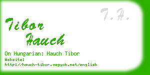 tibor hauch business card